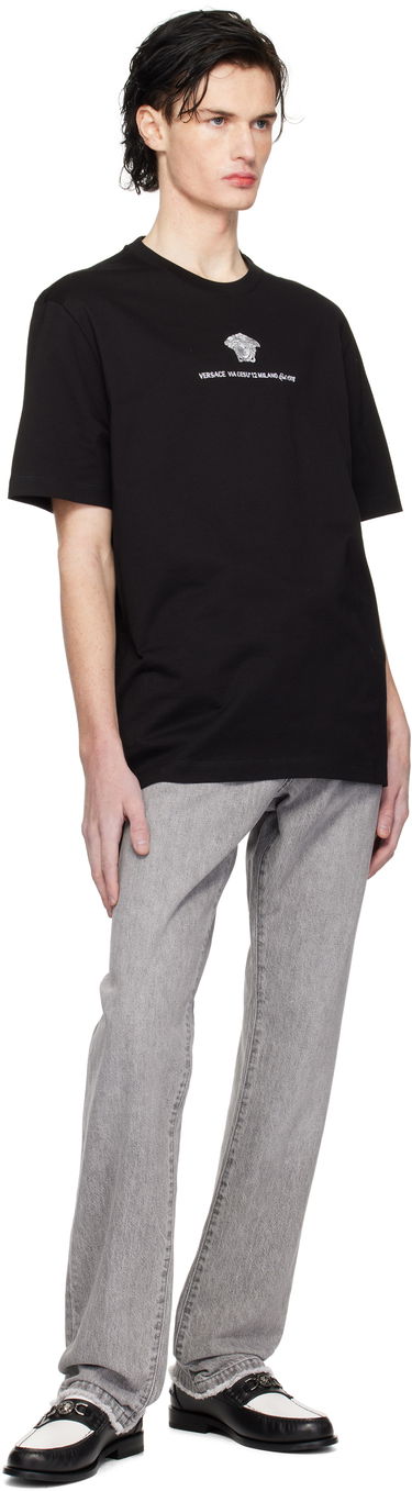 Džínsy Versace Frayed Regular-Fit Jeans Šedá | 1016106_1A11098, 3