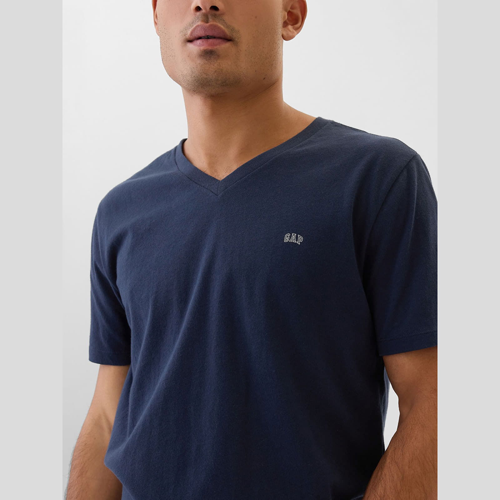 T-shirt Micro Logo Vneck Tee Tapestry Navy M