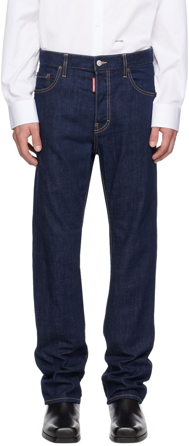 Džínsy DSQUARED2 Dark Wash Slim Jeans Navy | S74LB1421_S30664, 0
