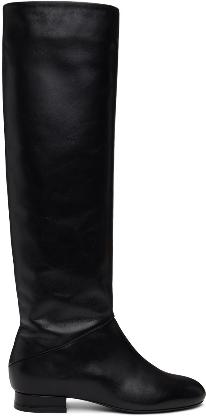 Oblečenie BY FAR BY FAR Felix Nappa Leather Knee-High Boots Čierna | MWFBO064CL013BK001PL, 0