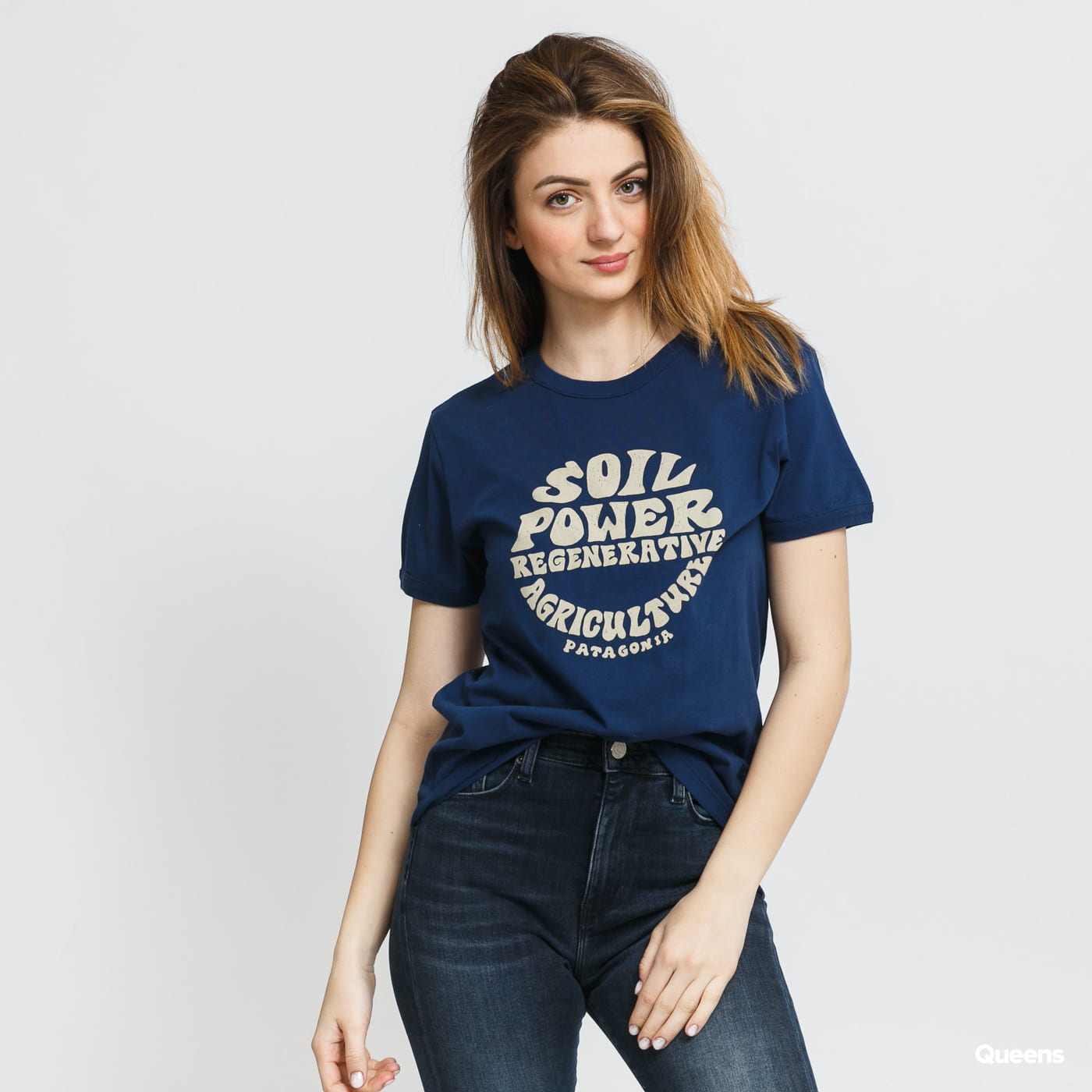Tričko Patagonia Road To Regenerative Ringer Tee Navy | 38521 SNBL, 0