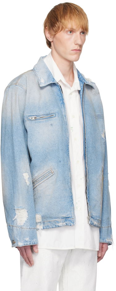 Bunda Maison Margiela MM6 Maison Margiela Distressed Denim Jacket Modrá | SH2AM0030 M30018, 1