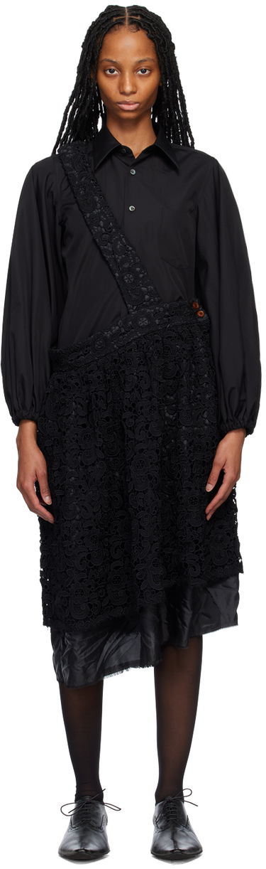 Šaty Comme des Garçons Comme des Garçons Floral Lace Midi Skirt Čierna | RK-A004-051, 0