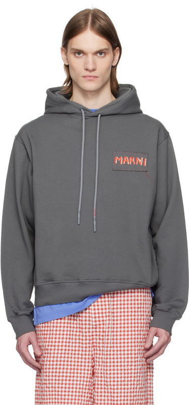 Mikina Marni Marni Loopback Cotton Jersey Hoodie Šedá | FUMU0137X0 UTC275, 0