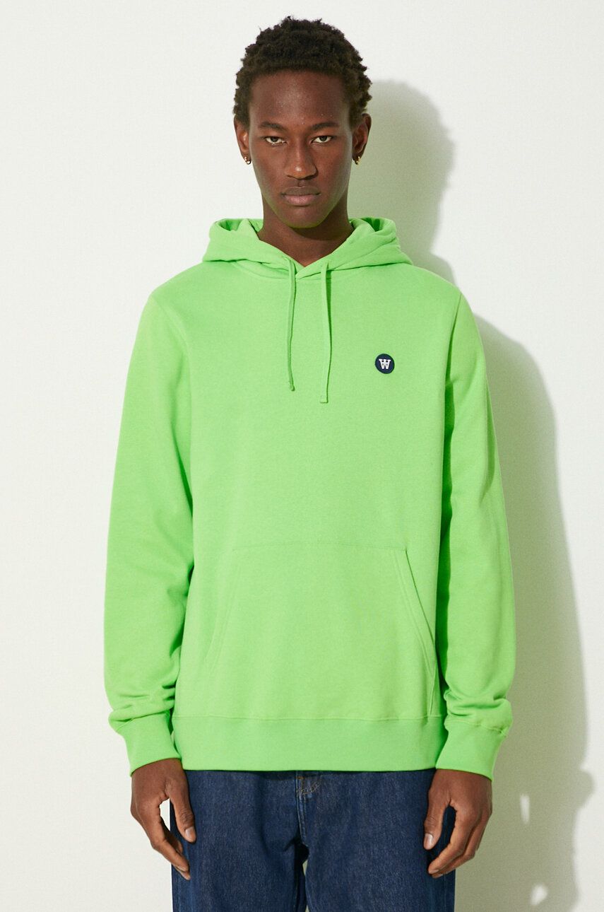 Mikina WOOD WOOD Hoodie Smooth Zelené | 10245604.2424, 0