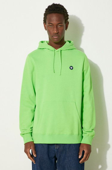 Mikina WOOD WOOD Hoodie Smooth Zelené | 10245604.2424, 0