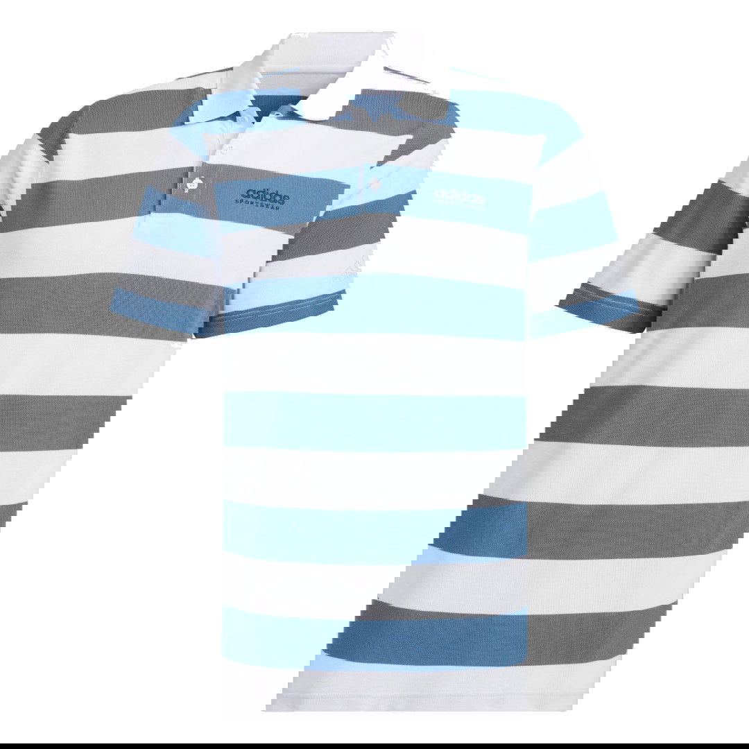 Polo tričko adidas Originals Striped Pique Polo Shirt Modrá | JI9058, 0