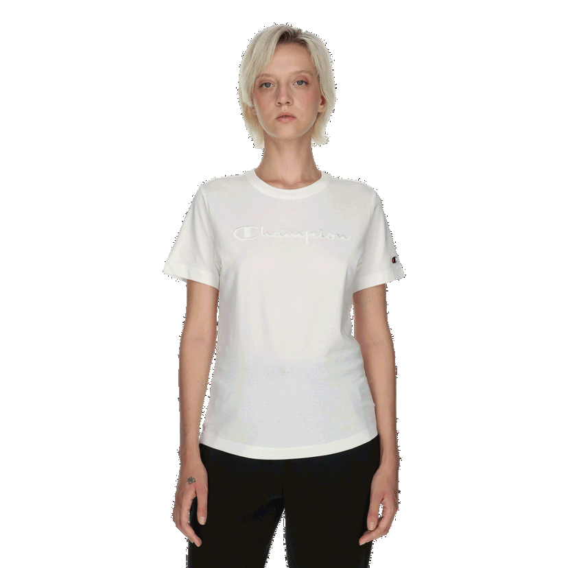 Tričko Champion T-Shirt Embossed Logo Biela | 118382-WW001