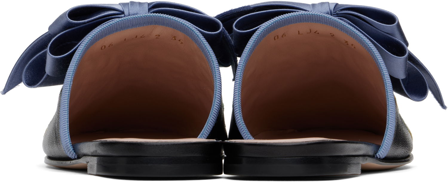 Starostlivosť o obuv Valentino Valentino Garavani Beauregard Slip-On Loafers with Floral Embroidery and Bow Detail Čierna | 6W2S0LJ4RHP, 1