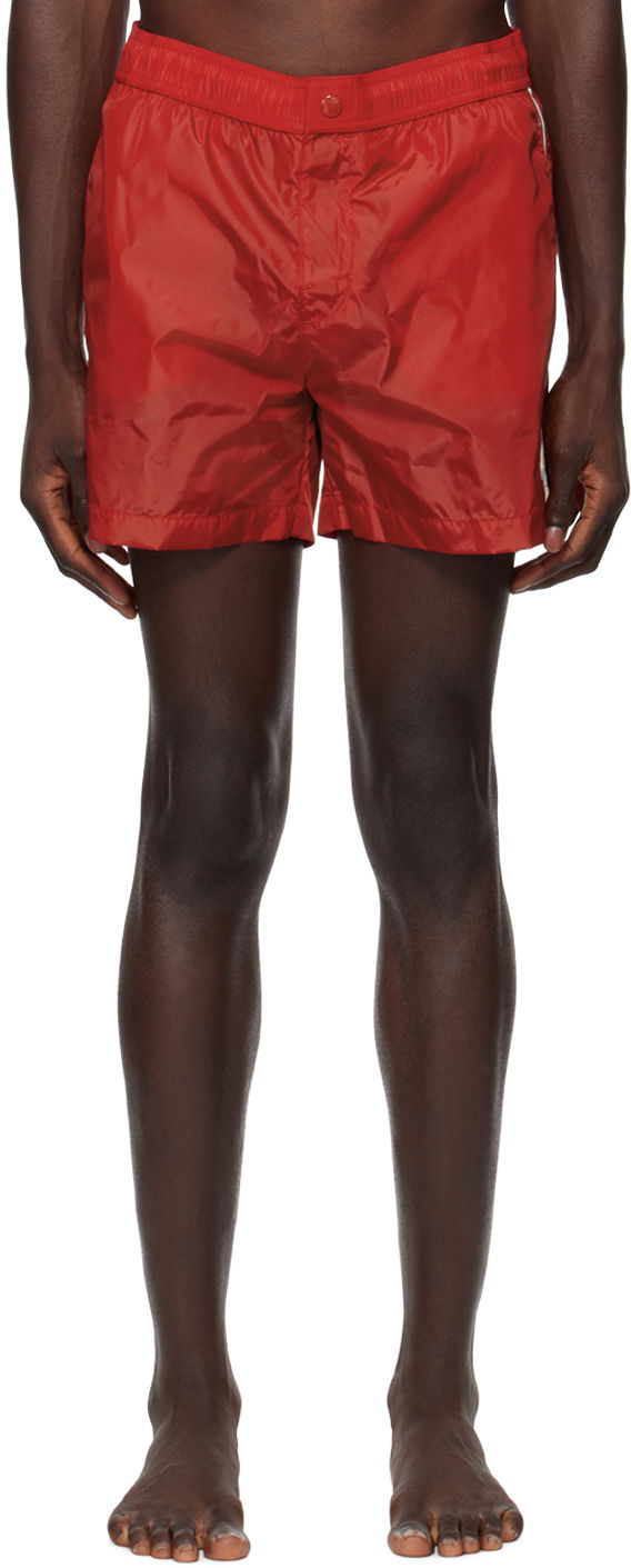 Plavky Moncler Patch Swim Shorts Červená | J10912C0002153326, 0