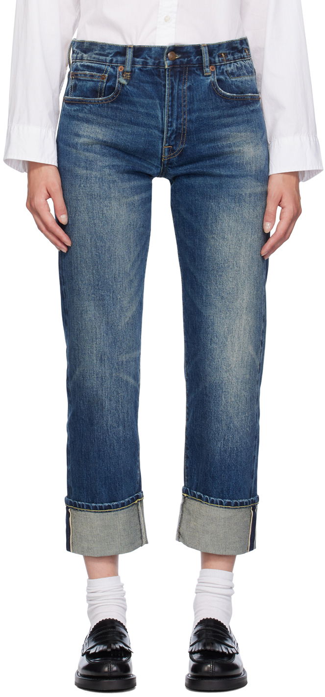 Džínsy R13 R13 Cuffed Romeo Jeans Modrá | R13WD113-D160A