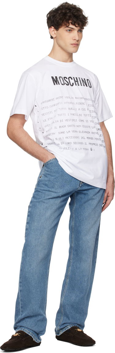 Tričko Moschino Moschino Message Print T-Shirt Biela | 251ZZA071702411001, 3
