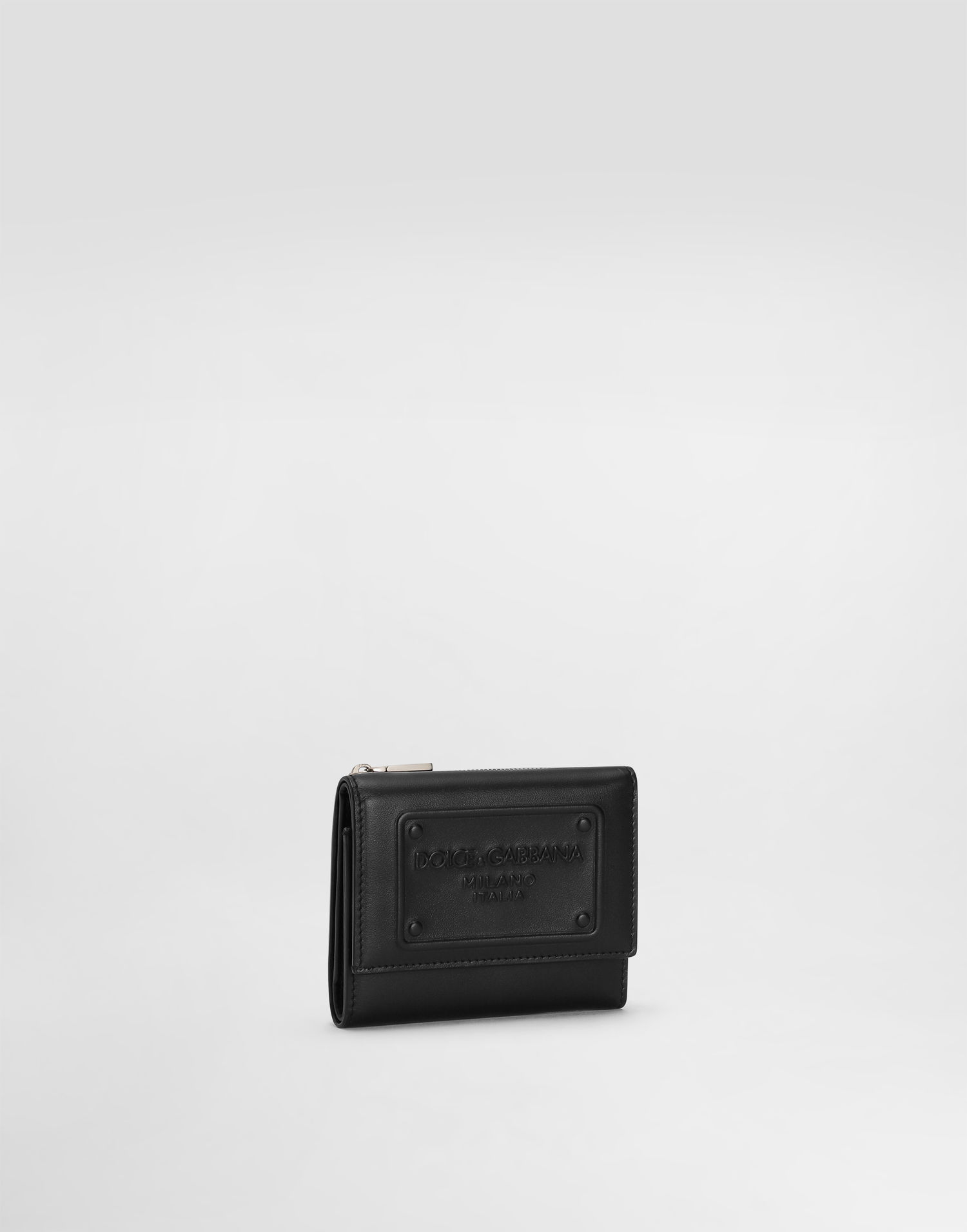 Peňaženka Dolce & Gabbana Calfskin French Flap Wallet With Raised Logo Čierna | BP3271AG21880999, 1
