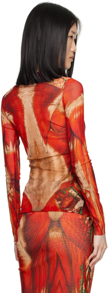 Body Jean Paul Gaultier Jean Paul Gaultier 'The Écorché' Long Sleeve Top Červená | 24/30-F-TO210-T554-301540, 2