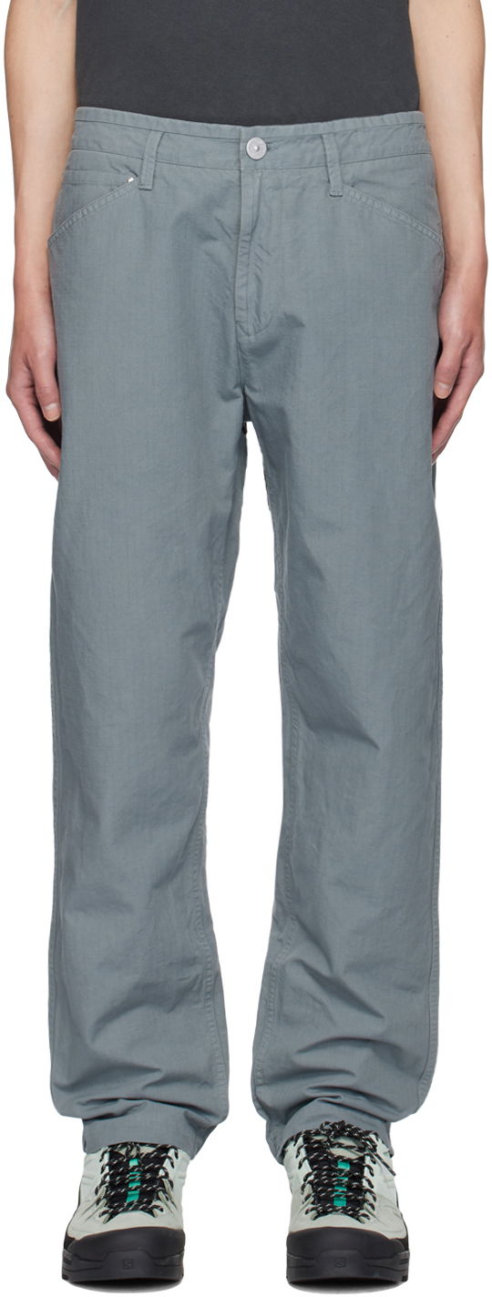 Nohavice Stone Island Gray Straight-Leg Trousers Šedá | 811532312, 0