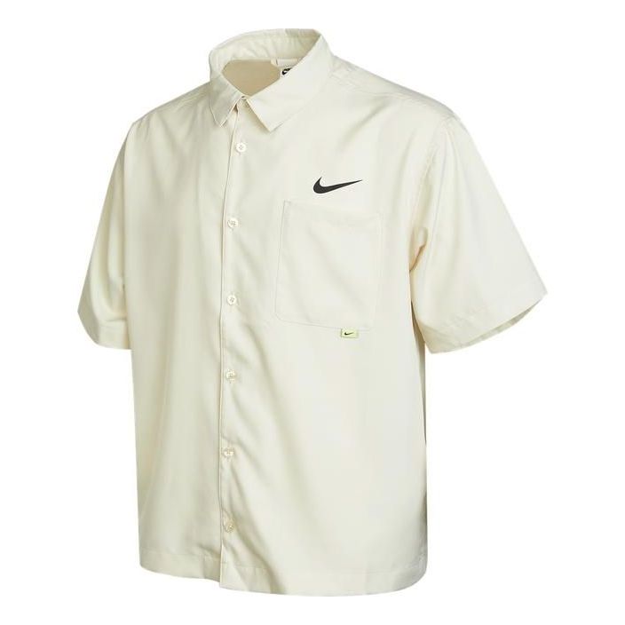 Košeľa Nike Sportswear Logo Single Breasted Shirt Béžová | DX6308-244, 0