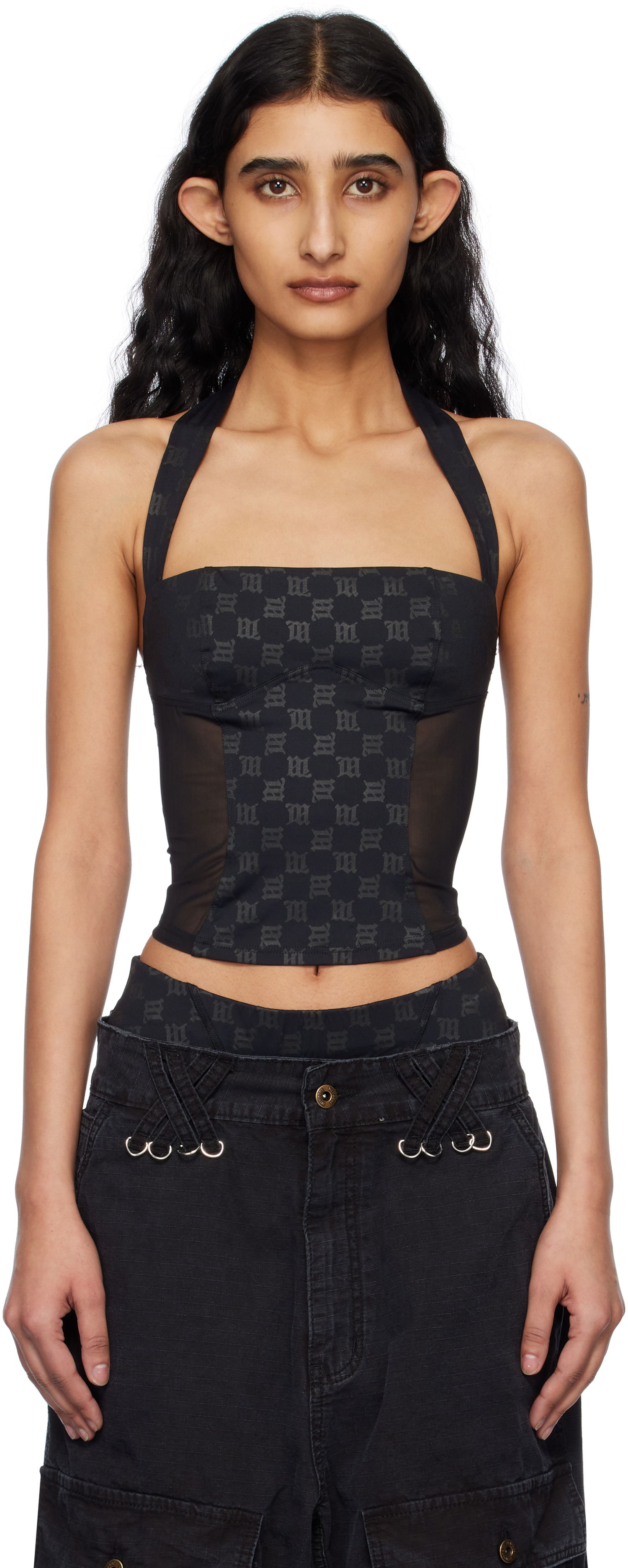 Tielko MISBHV MISBHV Halter Neck Shape Up Tank Top Čierna | 250W107, 0