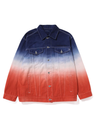 Bunda BAPE Gradation Champion Loose Fit Denim Jacket Červená | 1J20-140-001