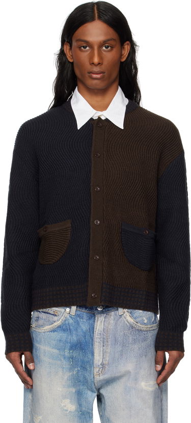 Sveter Dime Dime Wave Knit Cardigan Navy | DIME2SP253NVY, 0