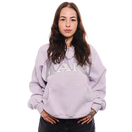 Mikina Karl Kani Woven Signature Glitter OS Hoodie Fialová | KK61210049, 0