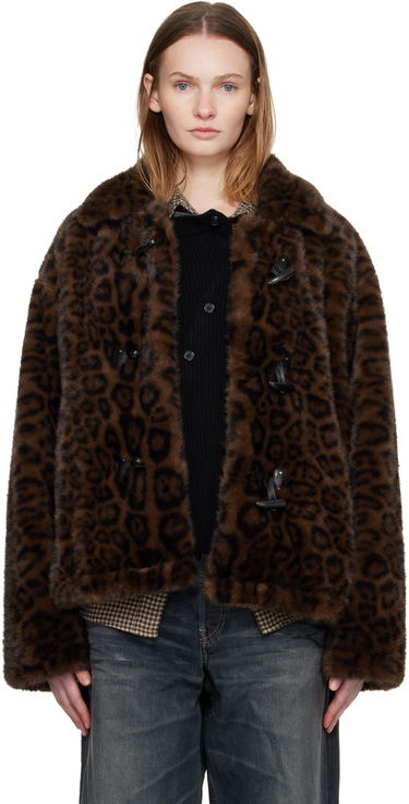 Bunda Andersson Bell Andersson Bell Leopard Fur Duffle Jacket Hnedá | awa735u, 0