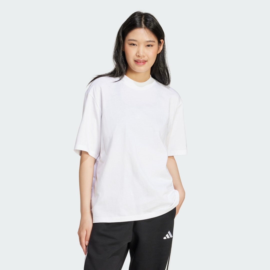 Tričko adidas Performance Essentials Contemporary Logo Boyfriend T-Shirt Biela | JD9995, 0