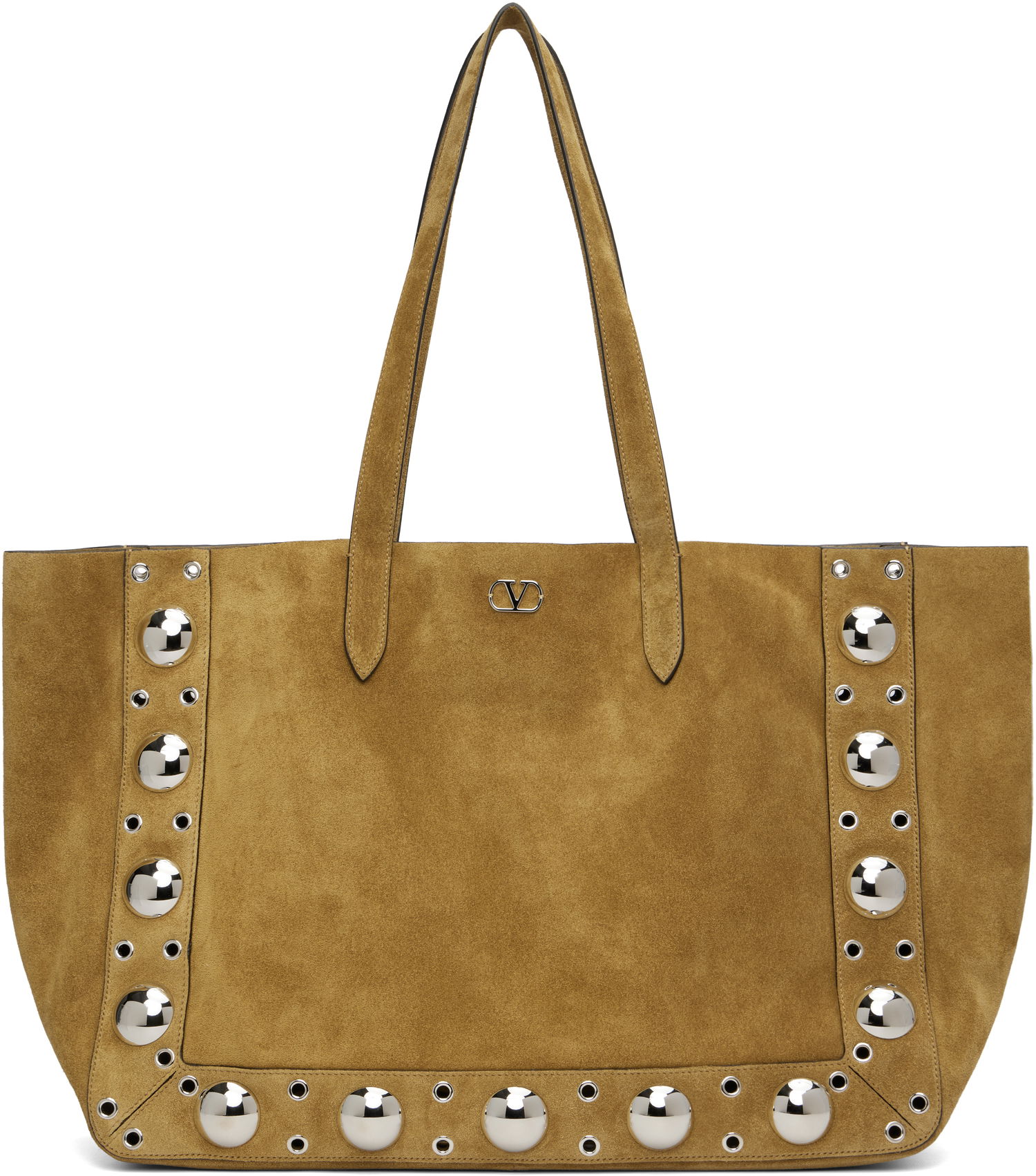 Tote bag Valentino Valentino Garavani Large Suede Shopping Tote Žltá | 7Y2B0R78JET, 0