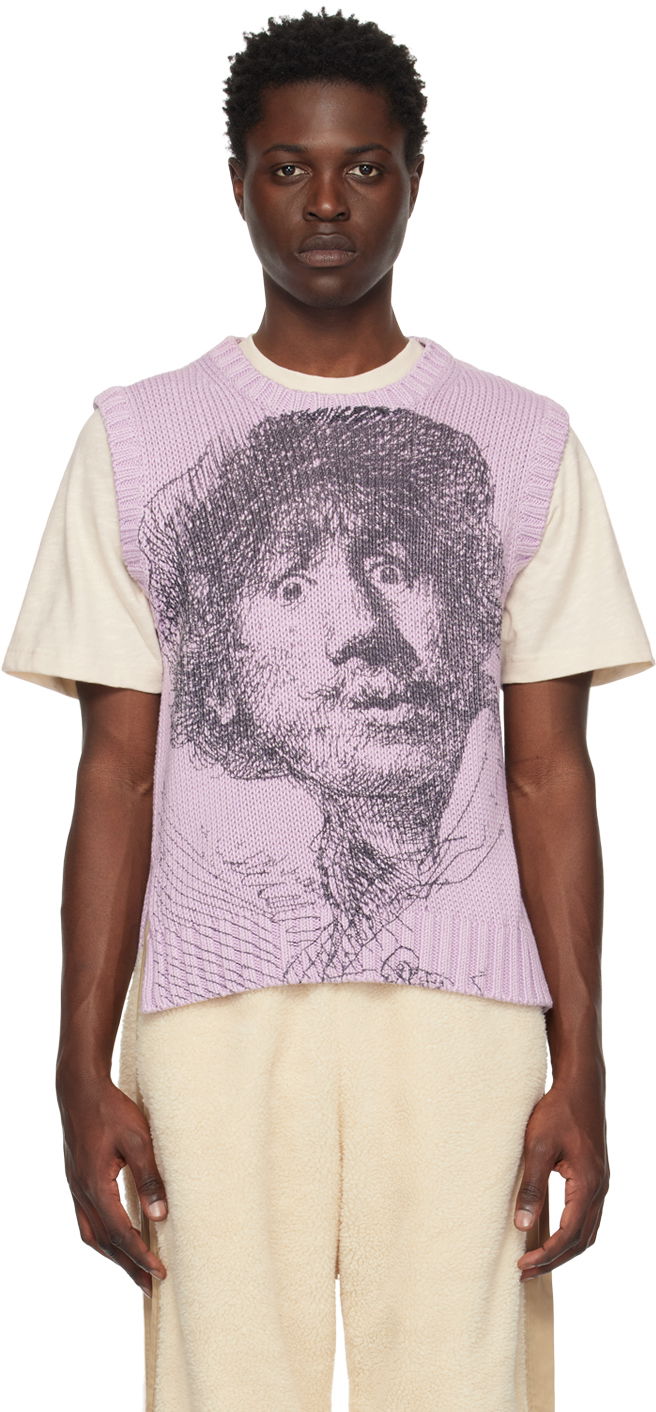 Mikina JW Anderson Purple Crewneck Vest Fialová | KW0823-YN0240, 0