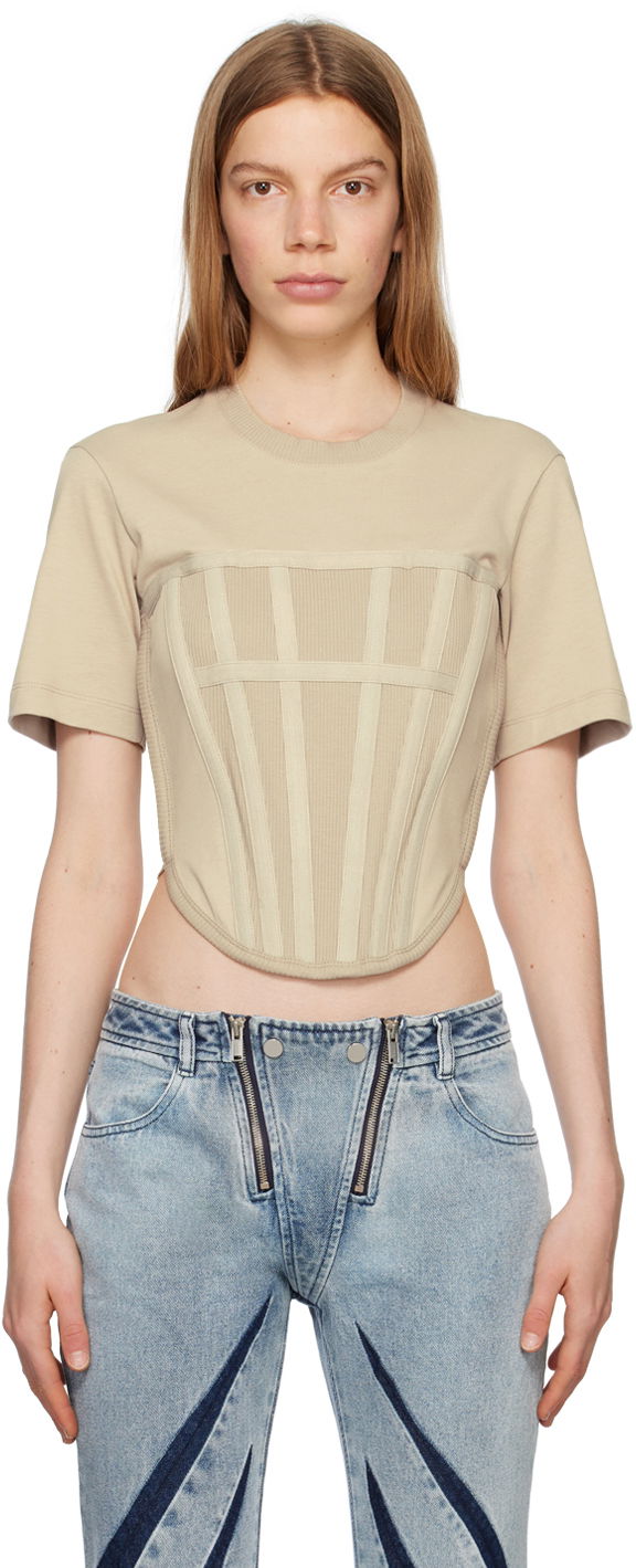 Tričko Dion Lee Dion Lee Corset T-Shirt Béžová | C3097P23, 0