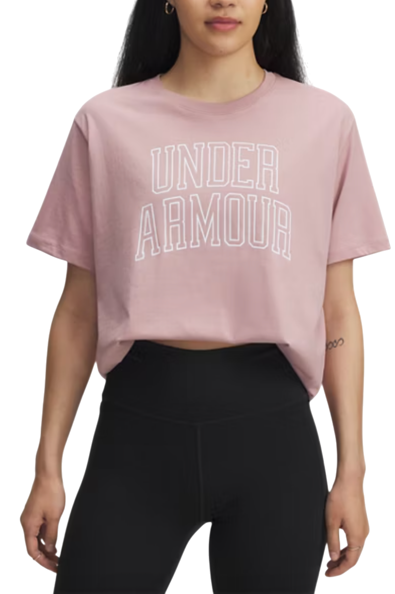 Tričko Under Armour Under Armour Rival OS Campus T-Shirt Ružová | 6007883-673