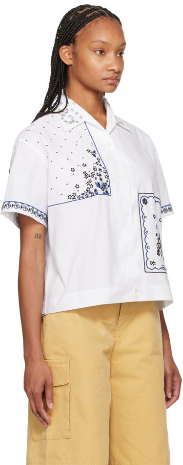 Košeľa YMC Wanda Floral Print Shirt Biela | Q2WAO, 1
