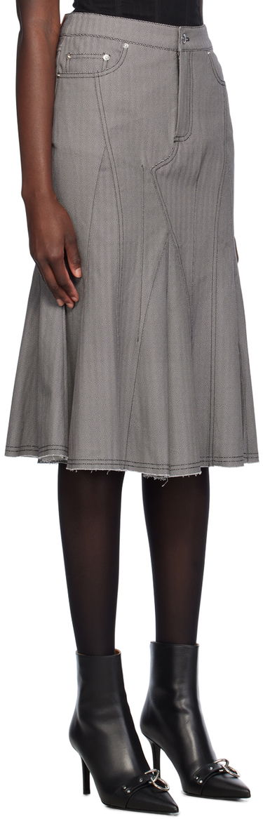Sukňa Miaou Miaou Gaudi Midi Skirt Šedá | 4004HBTHYP, 1