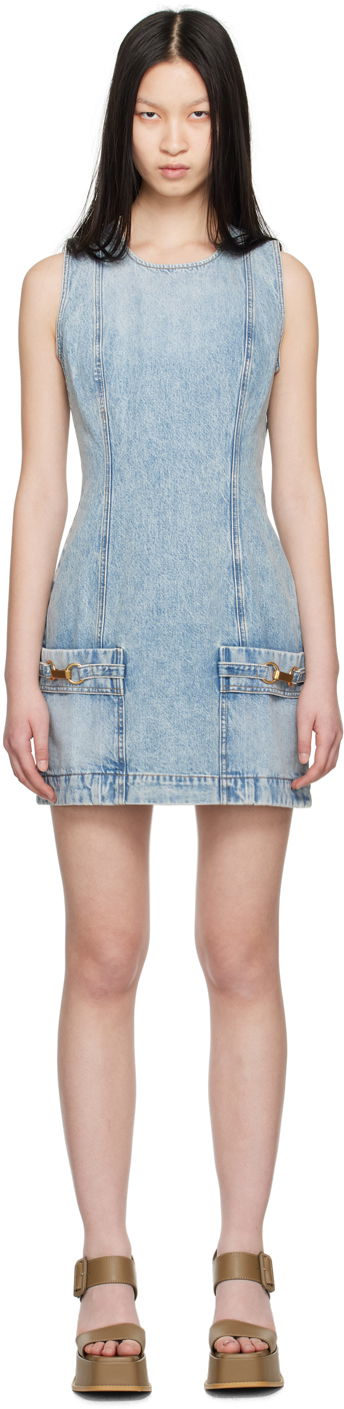 Šaty Stella McCartney Faded Denim Mini Dress Modrá | 6D03123SPH83, 0