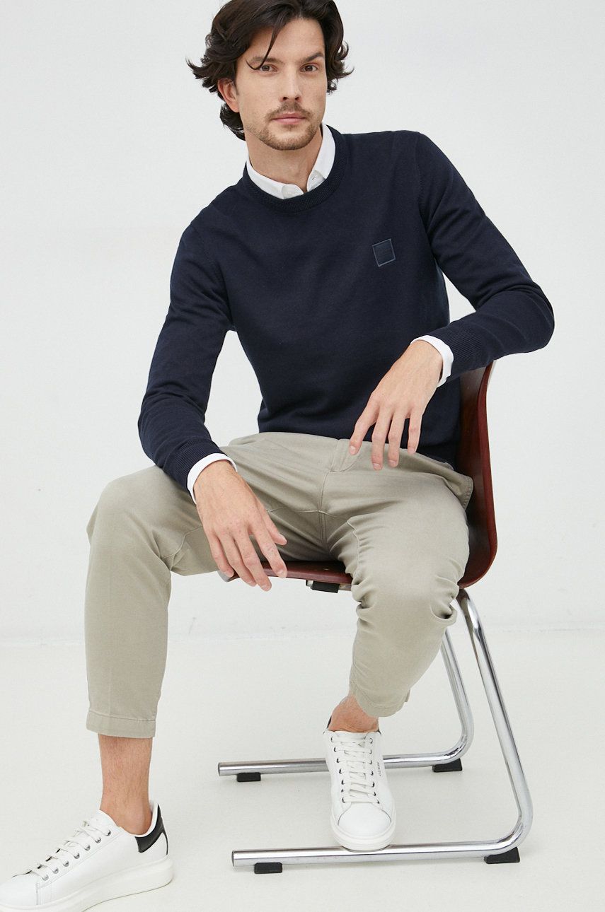 Sveter BOSS Crewneck Sweater Navy | 50471343, 0