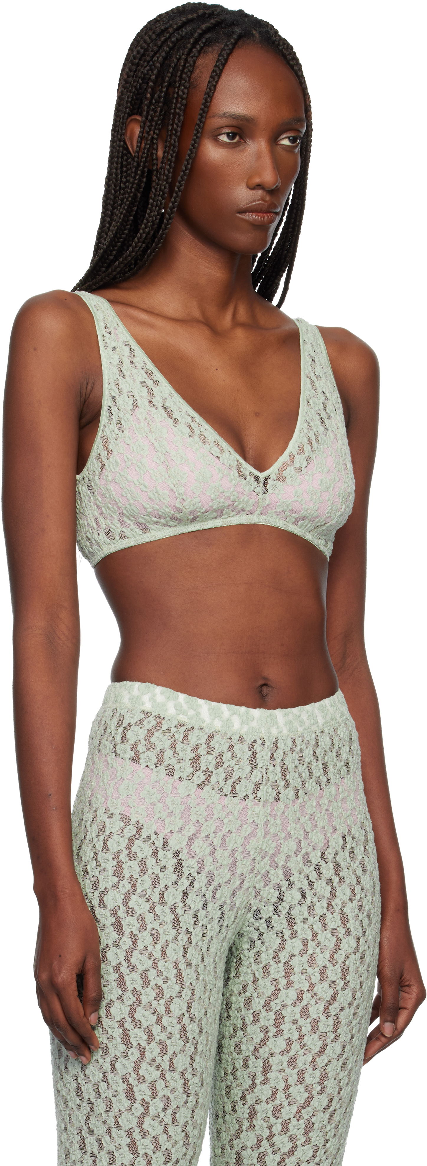 Podprsenka Baserange Crescent Lace Bralette Zelené | BRCR-LA-WI25, 1