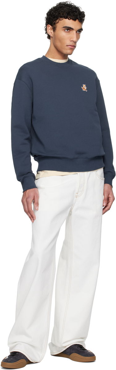 Mikina MAISON KITSUNÉ Maison Kitsuné Speedy Fox Patch Comfort Sweatshirt Navy | MM00313KM0321, 3