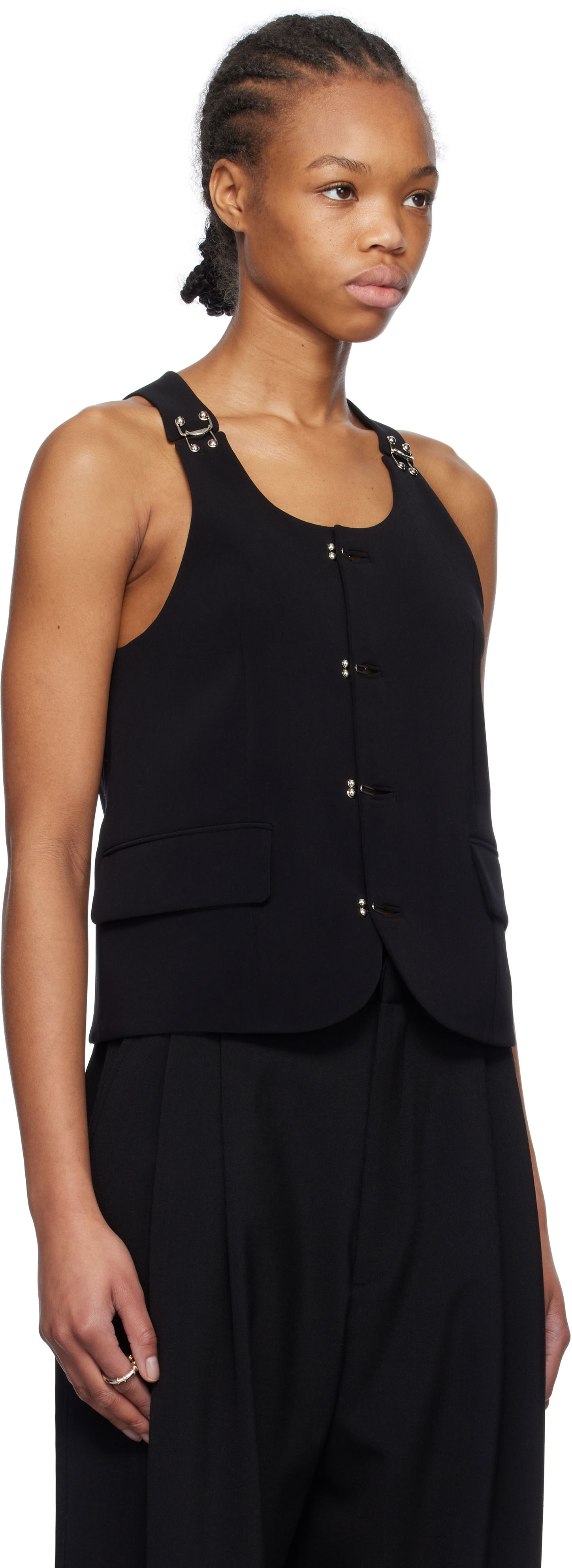 Vesta We11done We11done Hook Vest Čierna | WD-VT0-25-022-W-BK, 1
