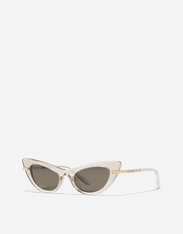 Slnečné okuliare Dolce & Gabbana Dolce & Gabbana Mini Me Glitter Cat-Eye Sunglasses Béžová | VG400PVP35A9V000, 1