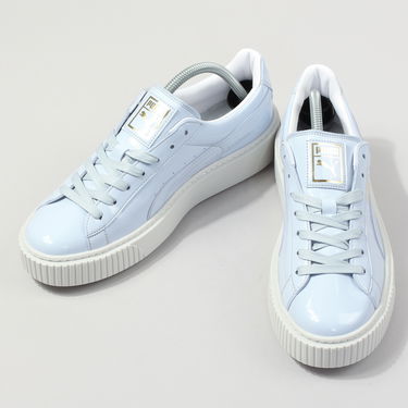 Tenisky a topánky Puma Basket Platform Patent Wn's oatmeal - oatmeal Modrá | 363314 02, 2