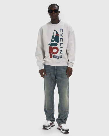 Mikina By Parra Sail Bike Crew Neck Sweatshirt Šedá | 54125, 2