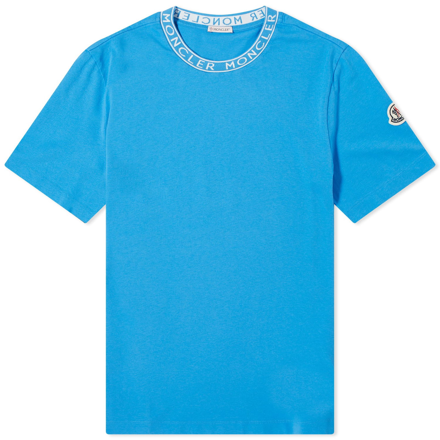 Tričko Moncler Collar Logo T-Shirt Modrá | 8C000-24-8390T-72I, 0