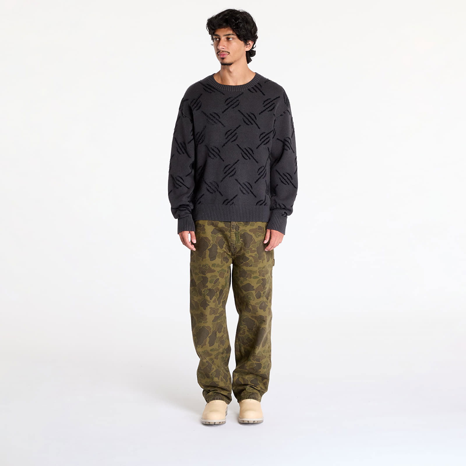 Tevin Monogram Knit Sweater