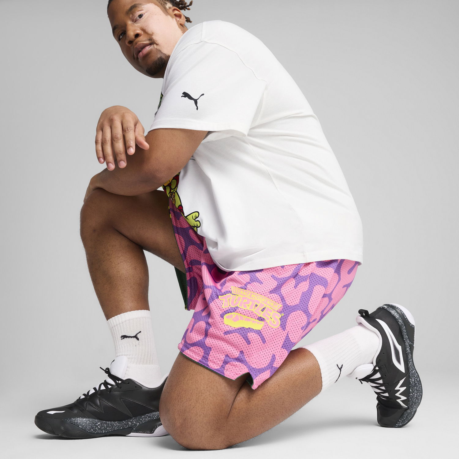 Tričko Puma PUMA x TMNT Reversible Basketball Shorts Biela | 630931_01, 1