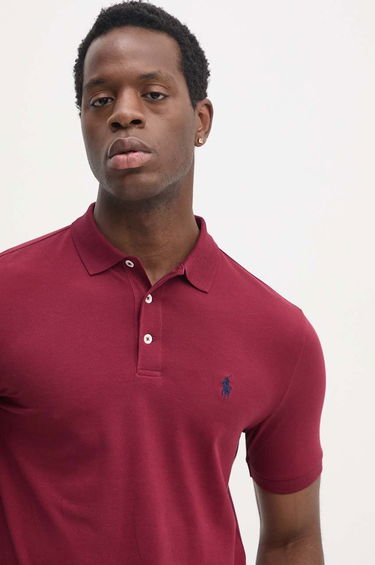 Polo tričko Polo by Ralph Lauren Burgundy Polo Shirt Červená | 710941439, 3