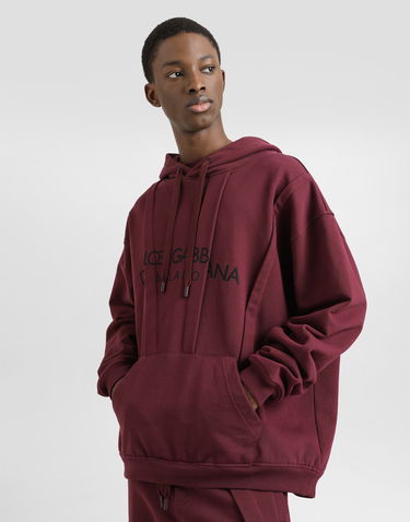 Mikina Dolce & Gabbana Dolce & Gabbana Cotton Logo Hoodie Vínová | G9BNNTG7O2LF0130, 3