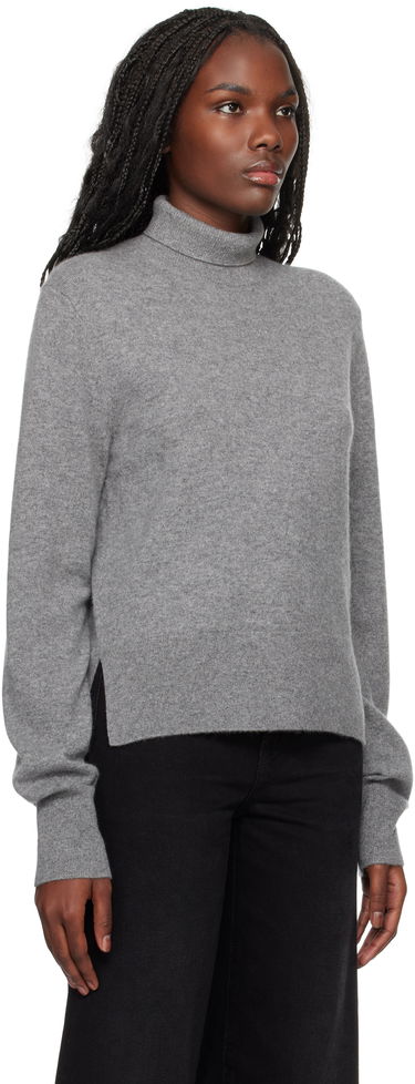 Sveter TOTEME TOTEME Cropped Turtleneck Sweater Šedá | 244-WRT0405-YA0016, 1