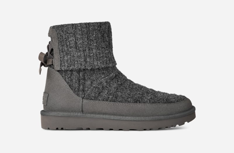 Tenisky a topánky UGG Classic Mini Cabelle Knit Boot Šedá | 1174578-MNGRY