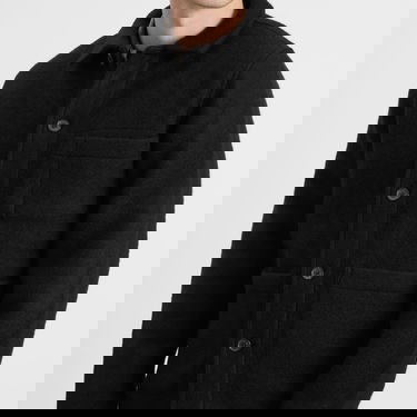 Bunda Universal Works Wool Fleece Field Jacket, Size Small Čierna | 00017-BLK, 5