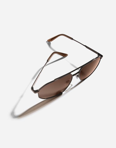 Slnečné okuliare Dolce & Gabbana Metal Classic Hexagonal Double Bridge Sunglasses New Arrivals Hnedá | VG2328VM6739V000, 3
