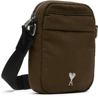 Taška cez rameno AMI AMI Small Ami de Coeur Canvas Crossbody Bag Zelené | ULL011.AW0074, 4